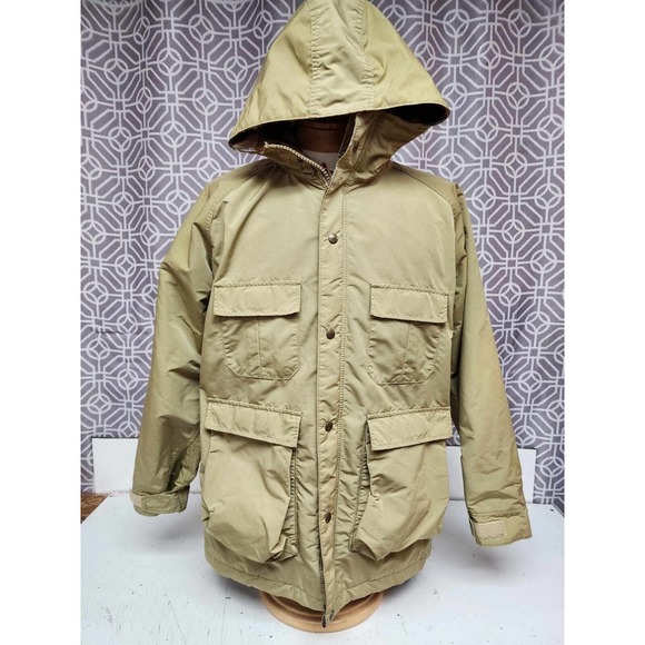 Vtg LL Bean Mens Medium Parka Wool Lining Made In USA